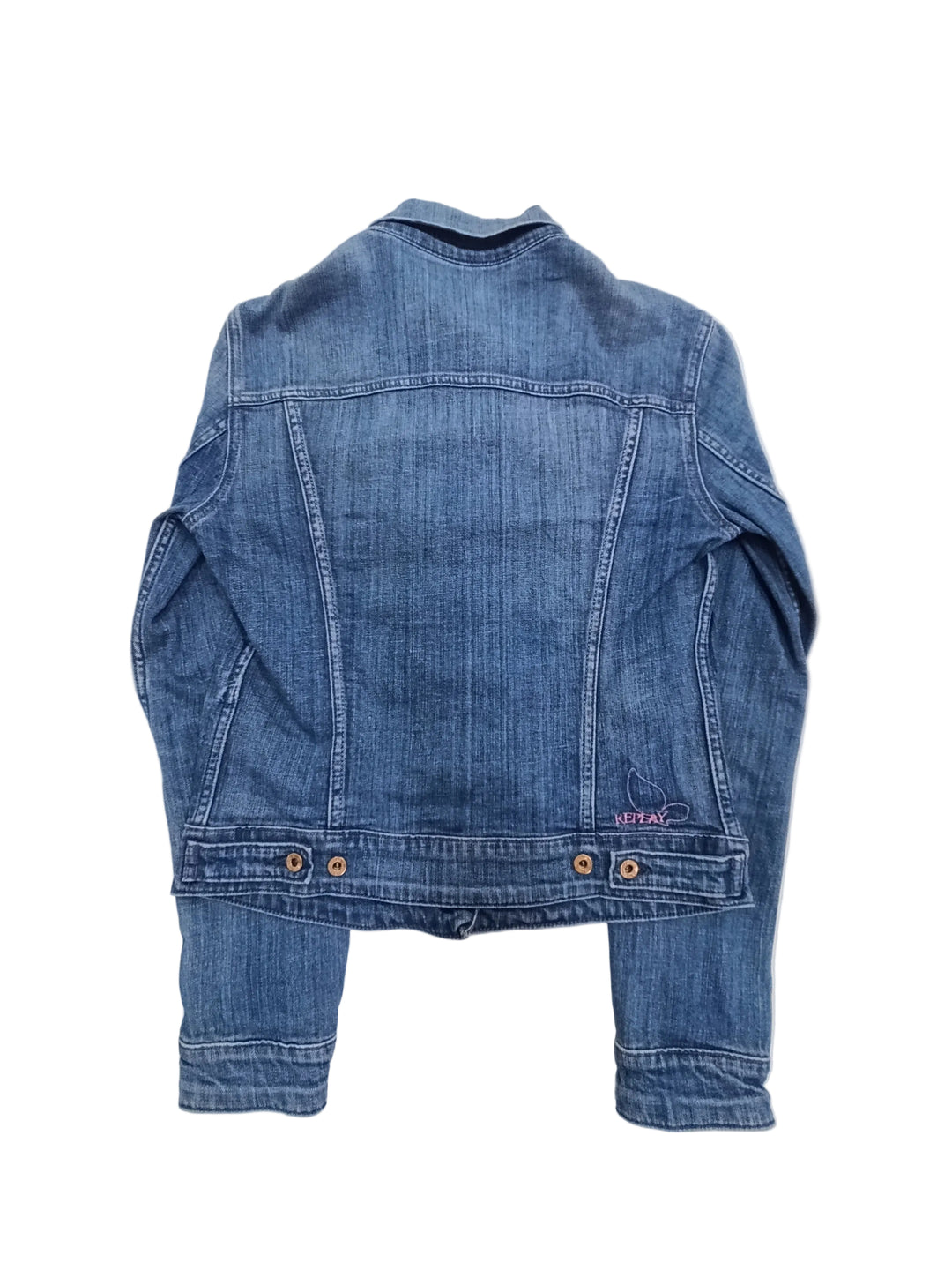 Replay slim fit jacket denim Taglia M donna vintage usato