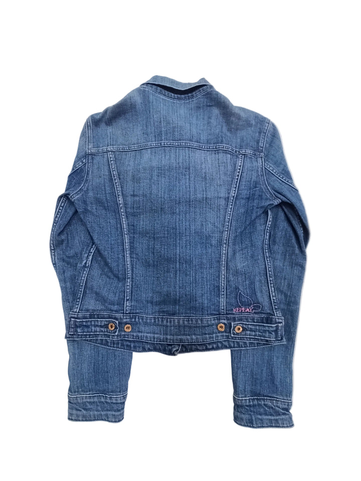 Replay slim fit jacket denim Taglia M donna vintage usato