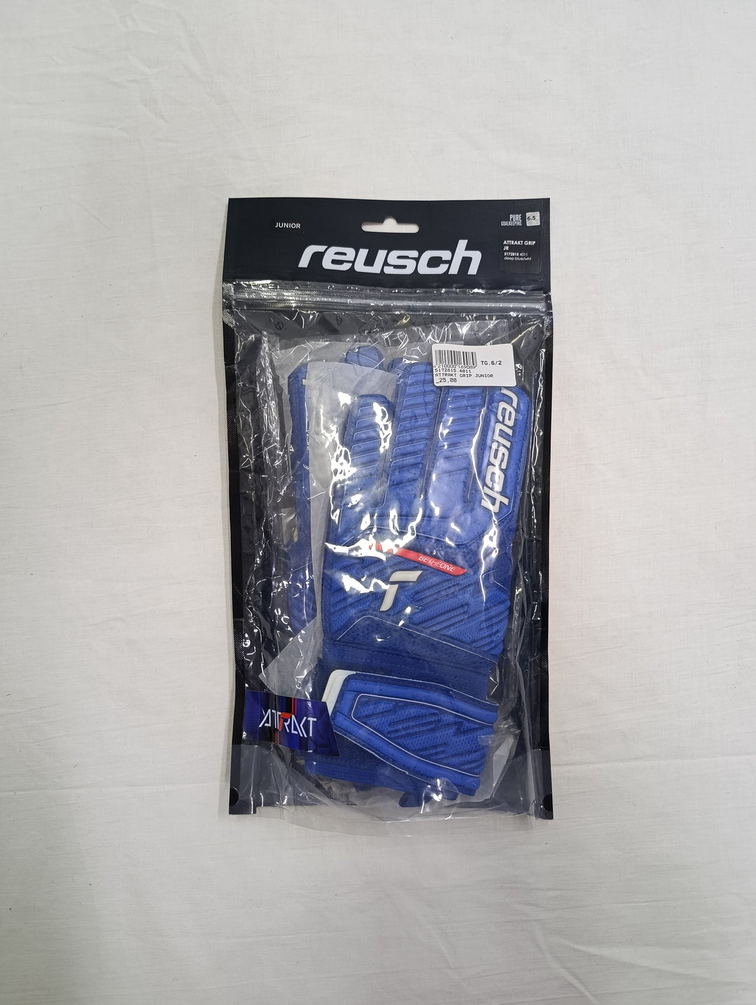 Reush attrakt grip size 6.5 junior guanti portiere calcio nuovi