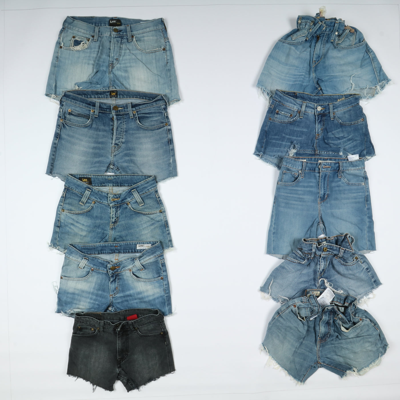 Levi's, Lee, Wrangler e mix brand Short jeans donna denim e nero Stock da 60pz