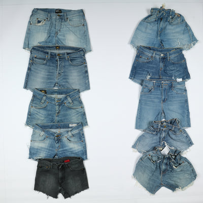 Levi's, Lee, Wrangler e mix brand Short jeans donna denim e nero Stock da 60pz