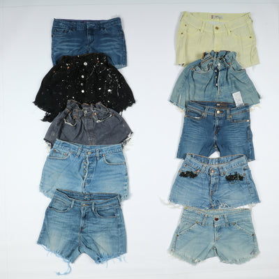 Levi's, Lee, Wrangler e mix brand Short jeans donna denim e nero Stock da 60pz