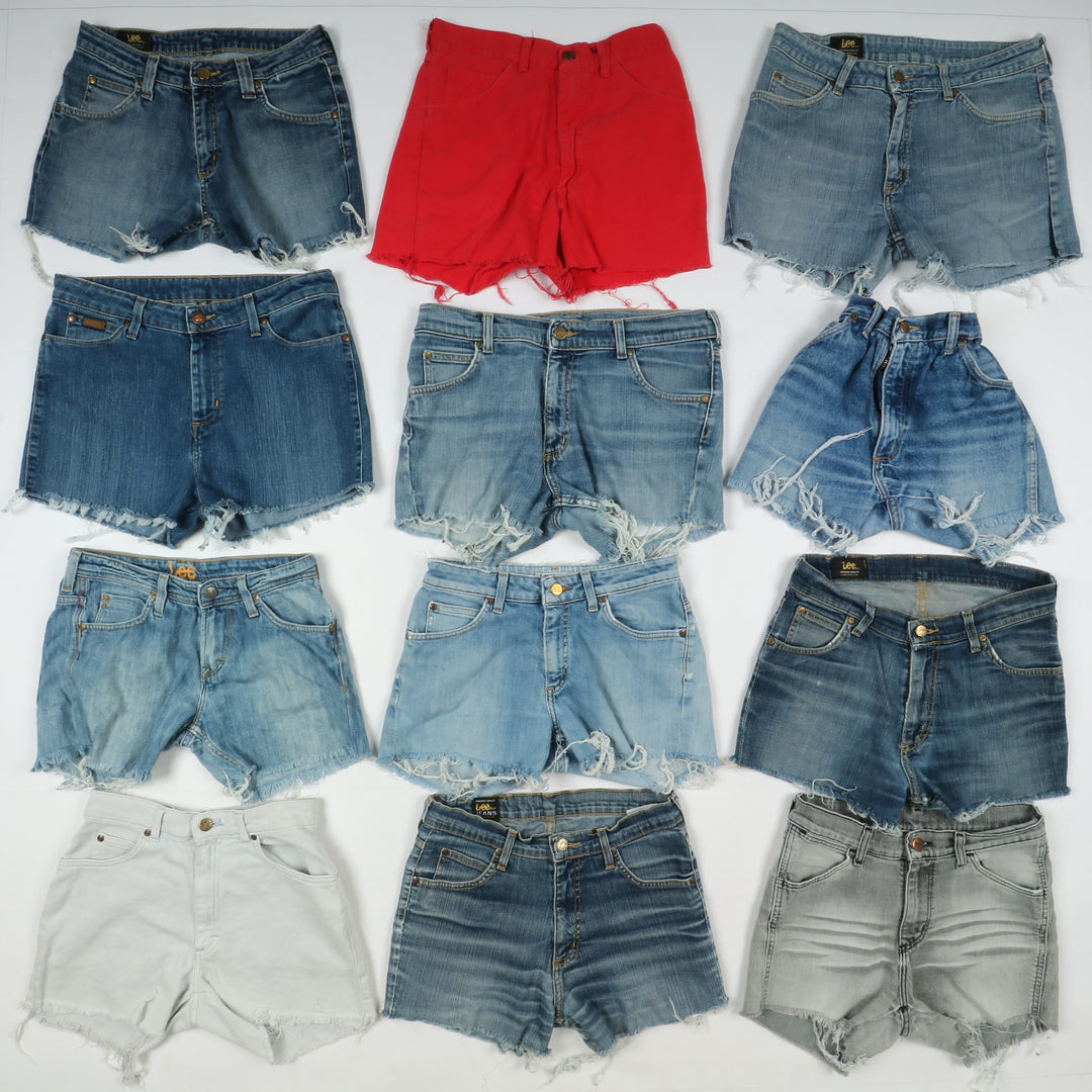 Lee e Wrangler short e gonne jeans denim box da 70pz donna