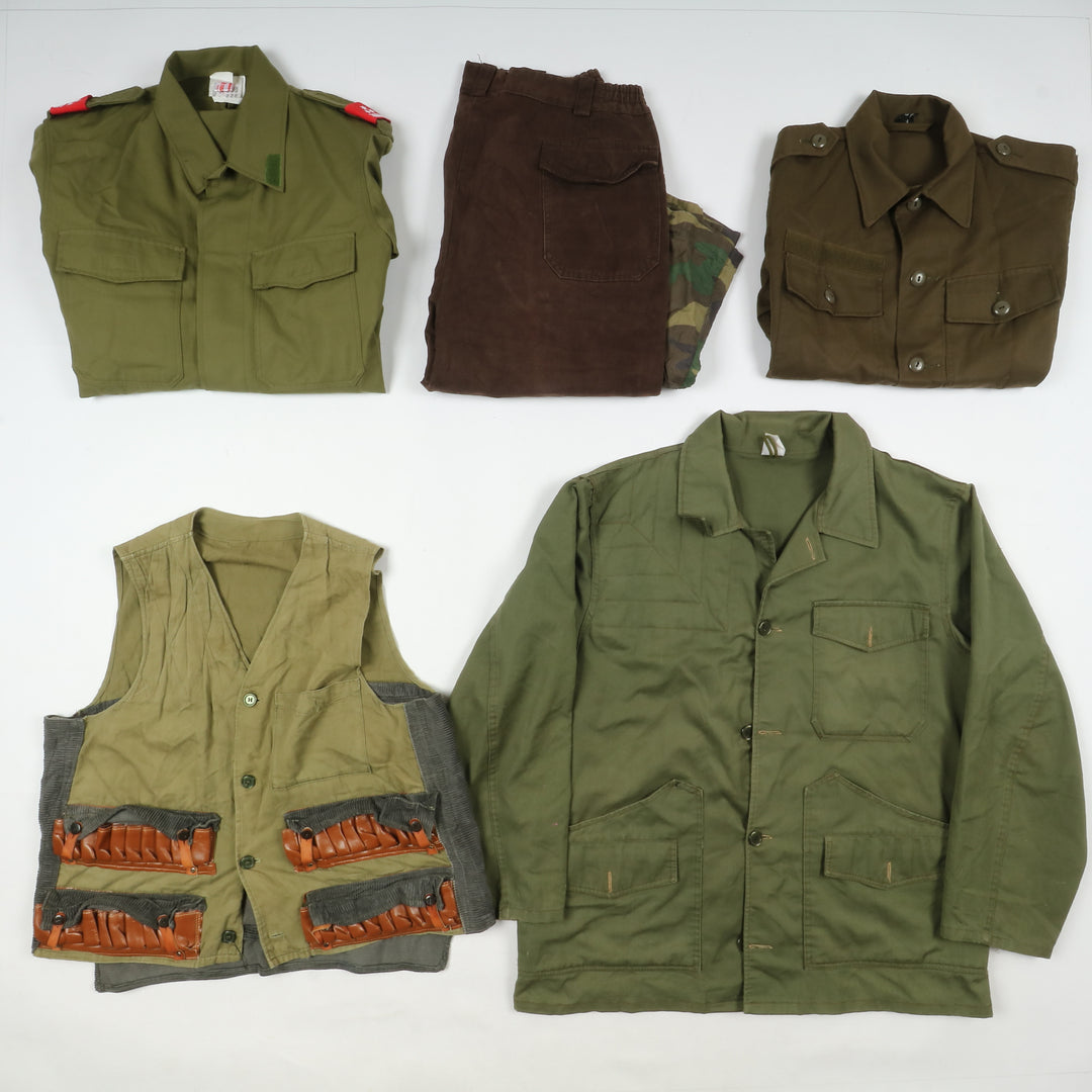 Abbigliamento militare e civile misto caccia pesca soft air lotto da 28pz army