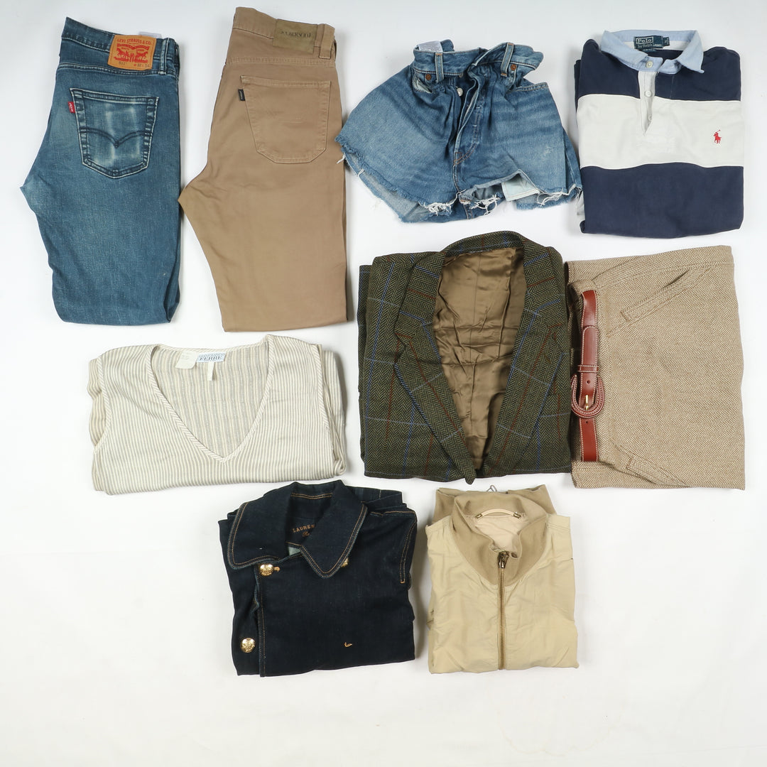 Firmato mix invernale uomo e donna grado A+B box da 34pz Levis, Moschino, Fred Perry