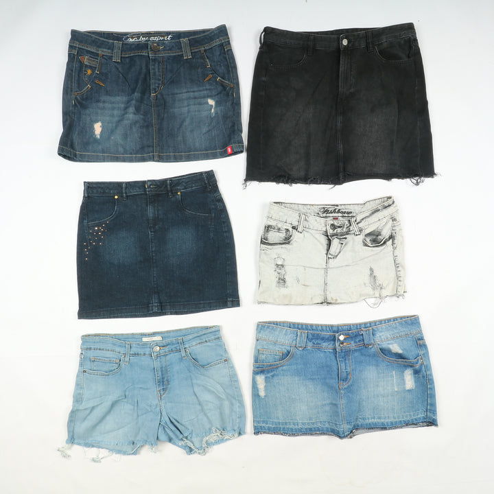 Gonne e mini gonne jeans donna box da 71pz donna