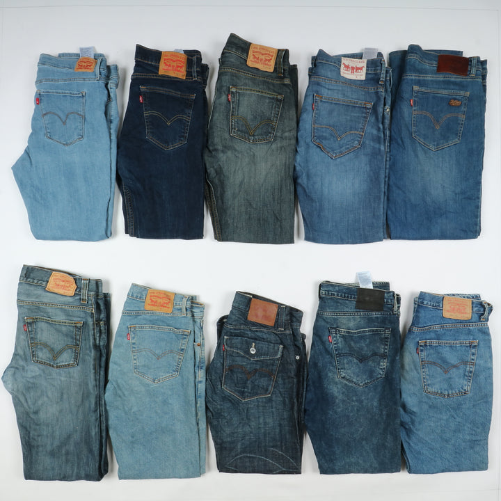 Levi's jeans denim slim, skinny, regular fit.. stock da 41 pz uomo e donna