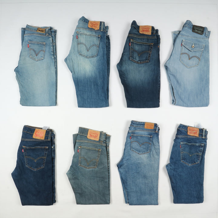 Levi's ZIP fly, Grado A+ B, stock da 33pz Levis jeans Uomo e Donna Denim