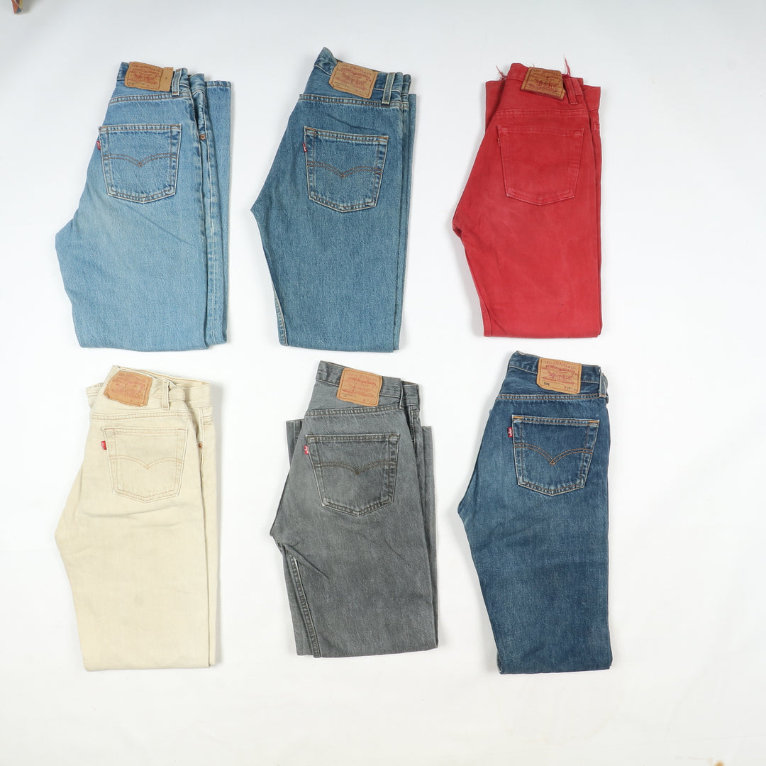 Levi's made in USA 501 e zip fly stock da 36pz colorati e denim