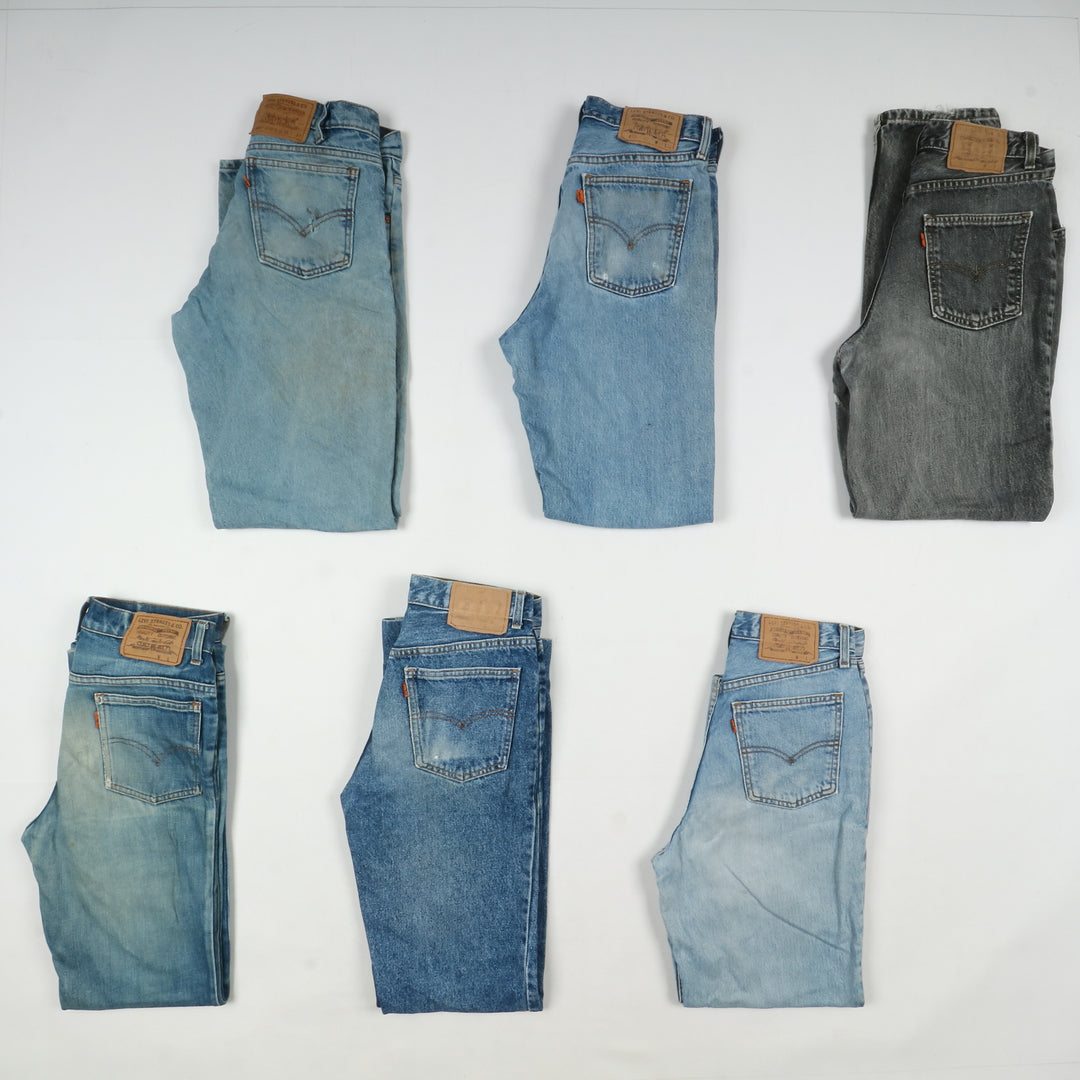 Levi's vintage Orange Tab denim e nero Box da 38pz Grado B Levis