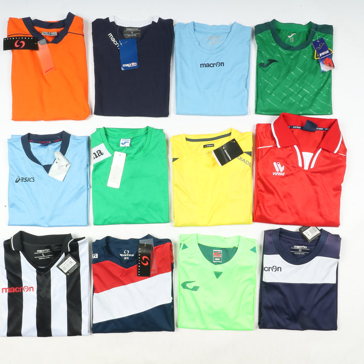 Magliette t-shirt sportive da calcio nuove 101pz uomo e donna Sportika, Macron, Royal, Joma