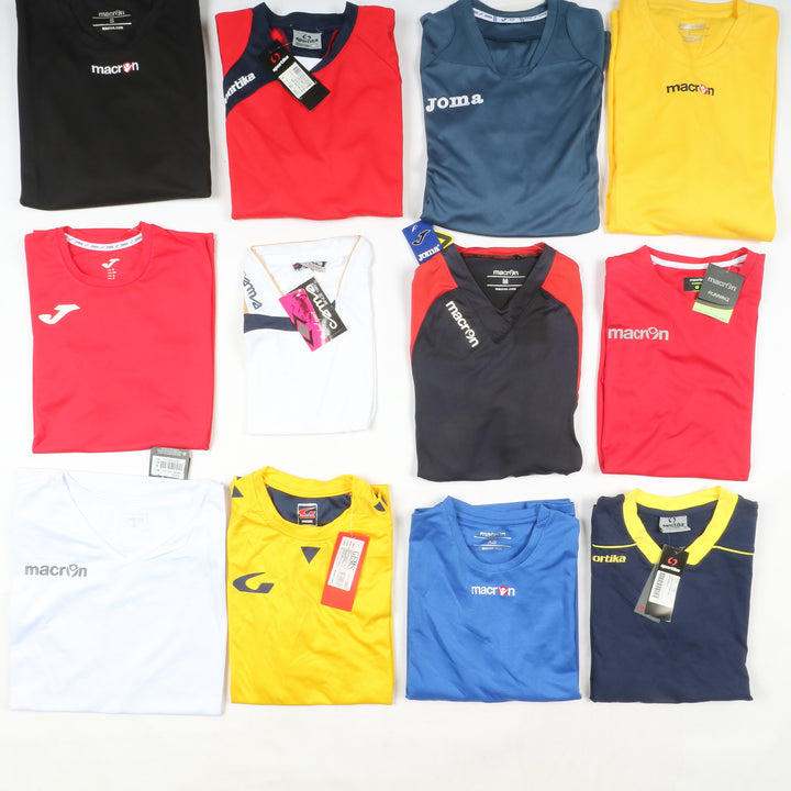 Magliette t-shirt sportive da calcio nuove 97pz uomo e donna Sportika, Macron, Royal, Joma