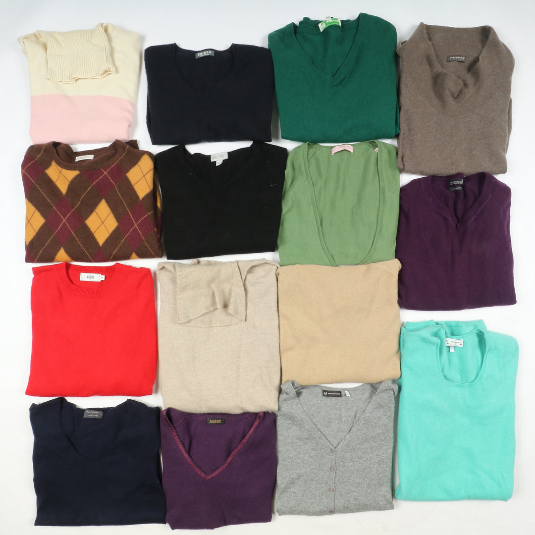Cashmere 100% stock da 42 pz Maglioni, Cardigan e Gilet donna e uomo