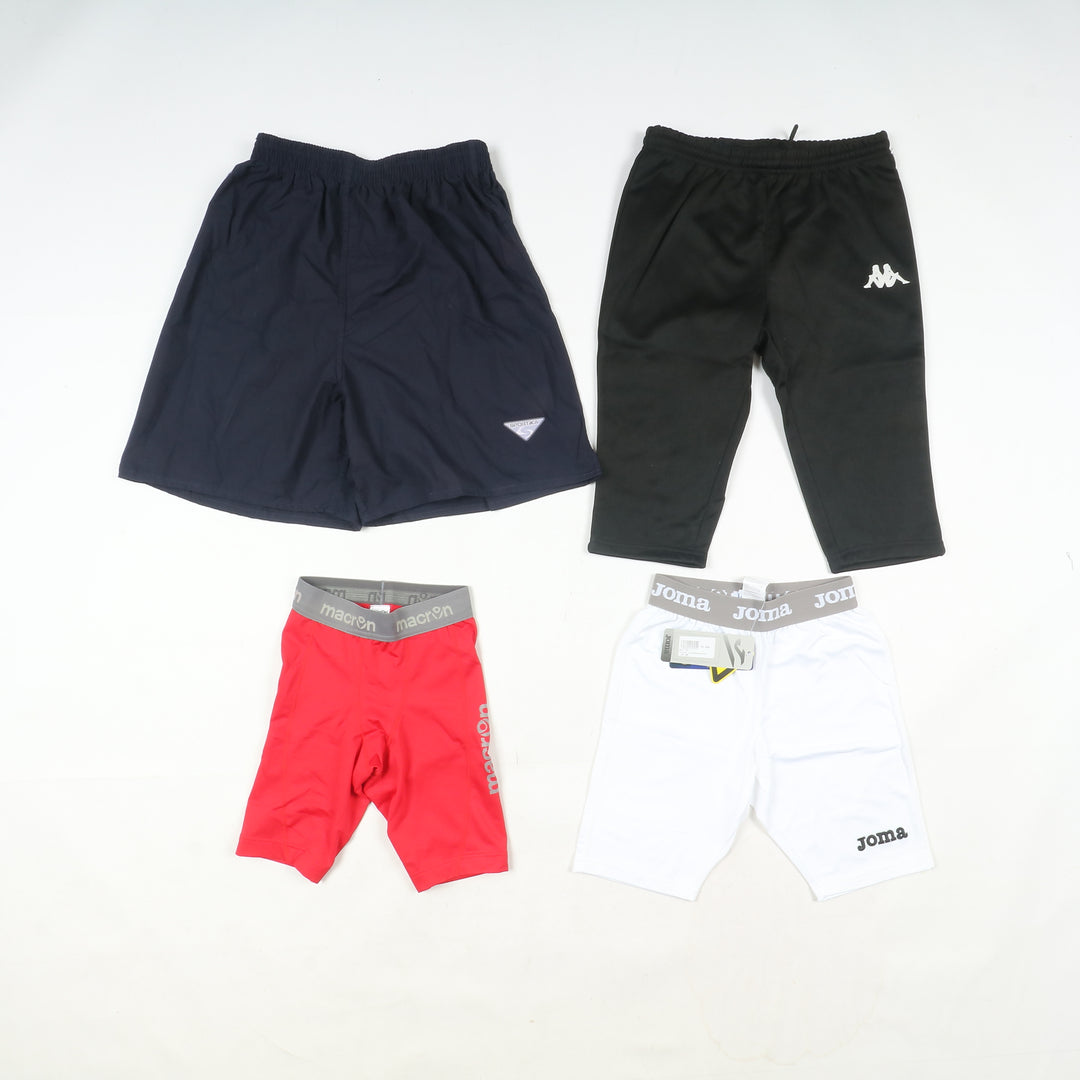 Pantaloncini da calcio bambino nuovi con cartellino 236pz Macron, Givova, Sportika, Royal