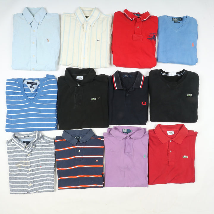 Stock Box 33pz mix Tommy Hilfiger, Ralph Lauren, Lacoste e Fred Perry uomo e donna