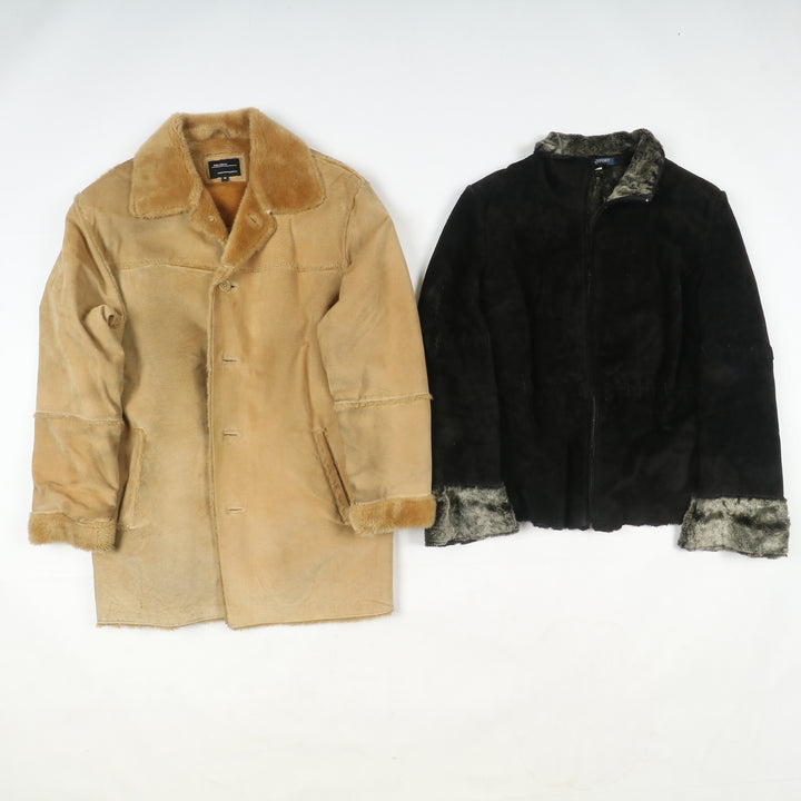 Box mix montoni shearling Uomo e Donna 9 pz stock leather jacket