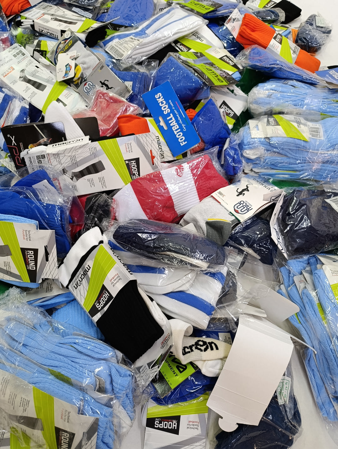 Stock calzini nuovi sportivi deadstock socks 155pz calcio football volley