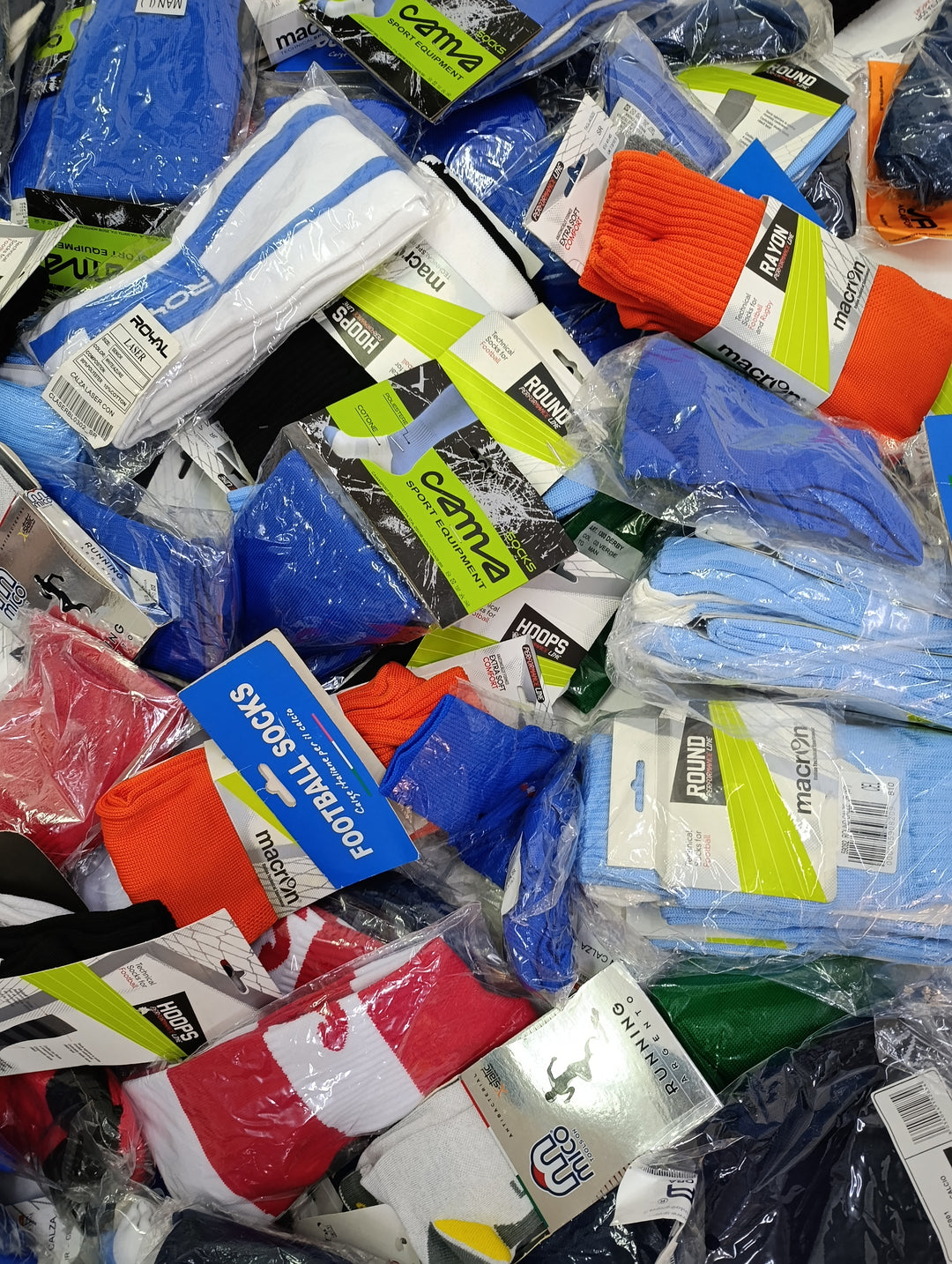 Stock calzini nuovi sportivi deadstock socks 155pz calcio football volley