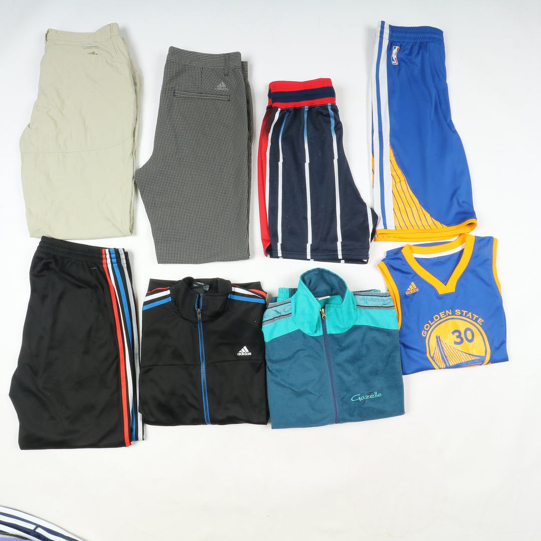 Pantaloni, tute e track top sportivo firmato box da 19pz uomo e donna grado A+B