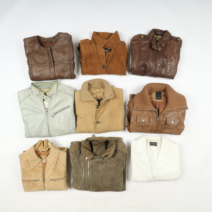 Box mix abbigliamento vintage in pelle Uomo e Donna 19 pz stock leather