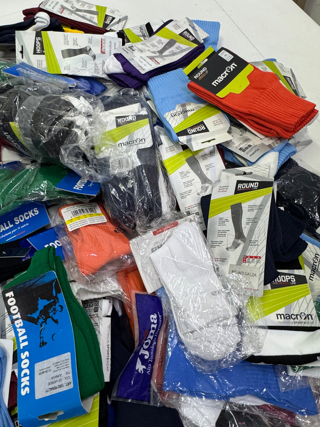 Stock calzini nuovi sportivi deadstock socks 135pz calcio football volley