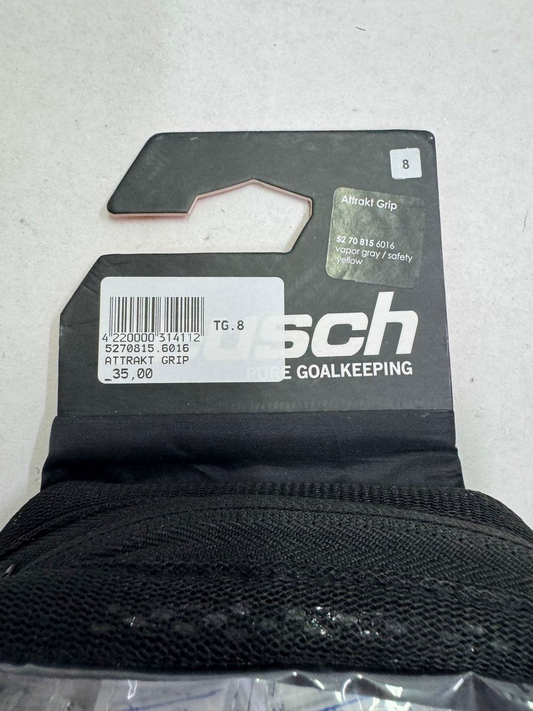 Reush attrakt grip size 8 guanti portiere calcio nuovi