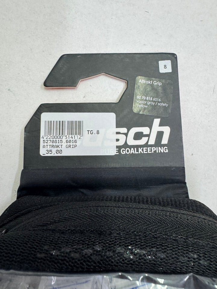 Reush attrakt grip size 8 guanti portiere calcio nuovi