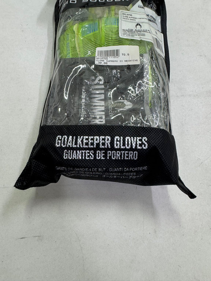 Ho soccer clone supremo II negative size 5 guanti portiere calcio nuovi