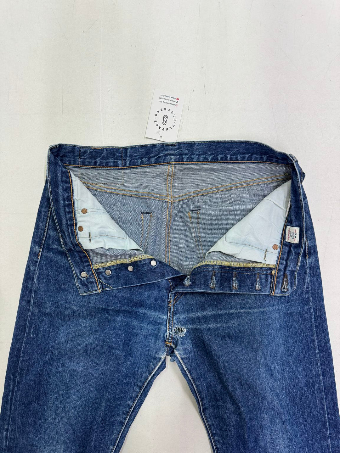 Levi's 501 White Aok W32 L32 selvedge vintage jeans lvc cimosa