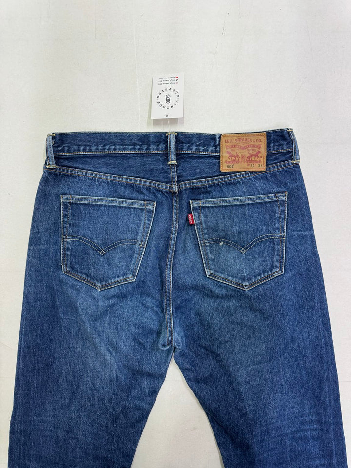 Levi's 501 White Aok W32 L32 selvedge vintage jeans lvc cimosa