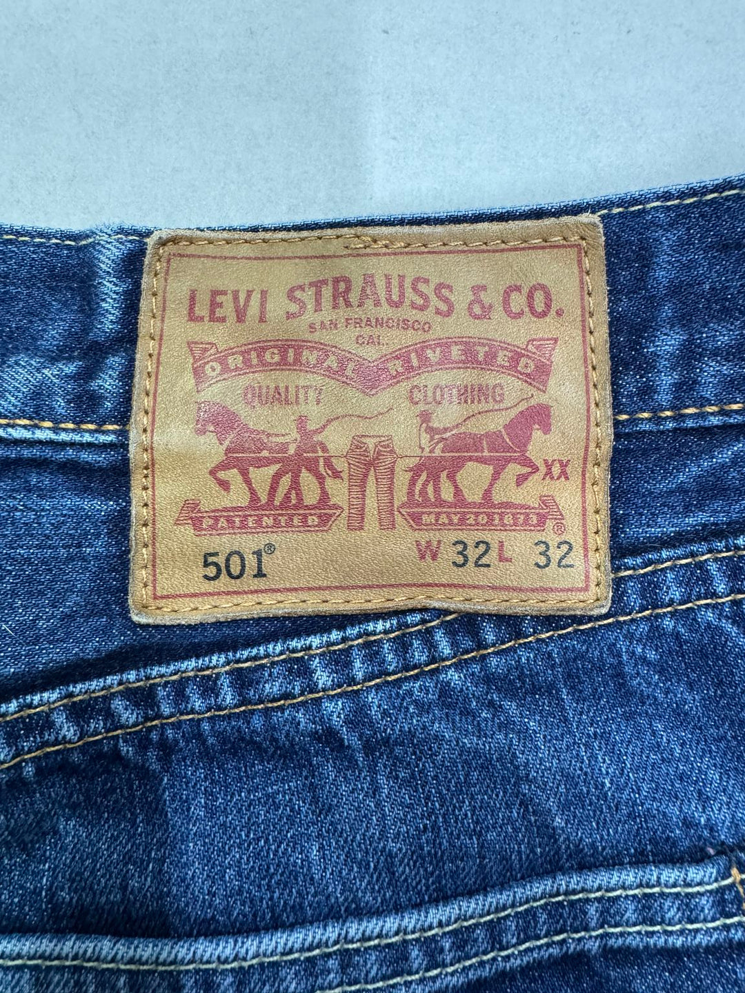 Levi's 501 White Aok W32 L32 selvedge vintage jeans lvc cimosa