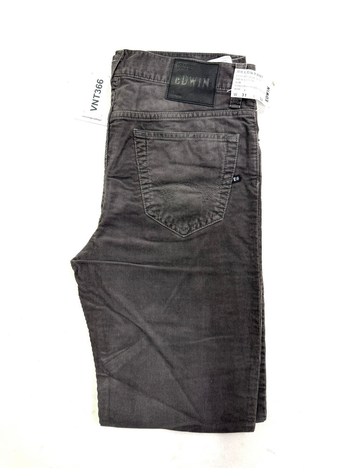 Edwin dillon slim pant W31 L32 deadstock corduroy pant marrone