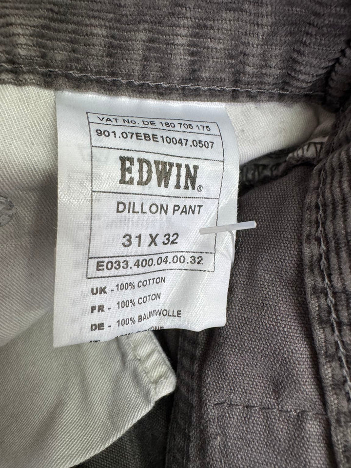 Edwin dillon slim pant W31 L32 deadstock corduroy pant marrone