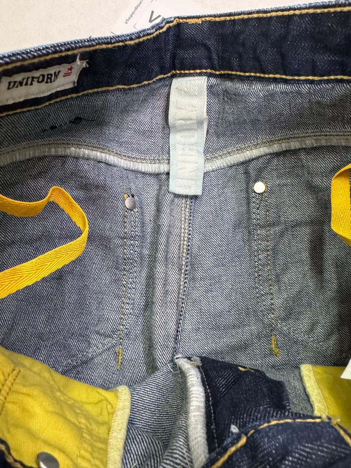 Uniform Gino chic cimosato W27 deadstock selvedge jeans vintage anni 90&