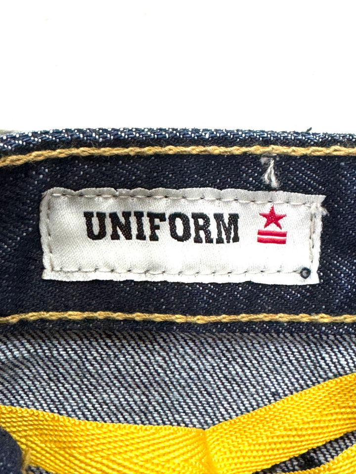 Uniform Gino chic cimosato W27 deadstock selvedge jeans vintage anni 90&