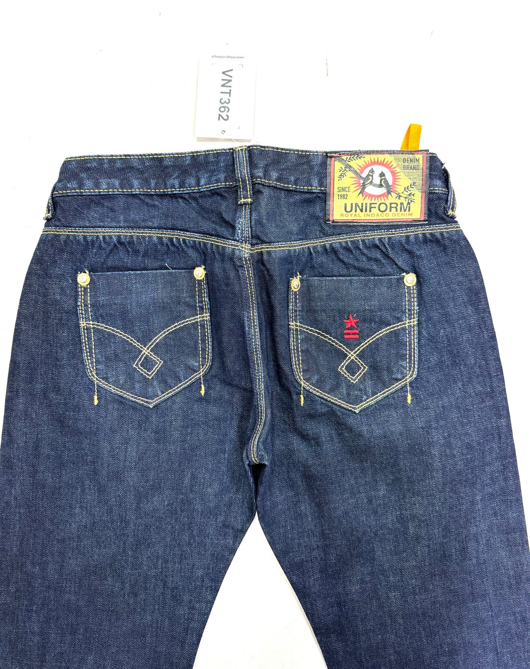 Uniform Gino chic cimosato W27 deadstock selvedge jeans vintage anni 90&