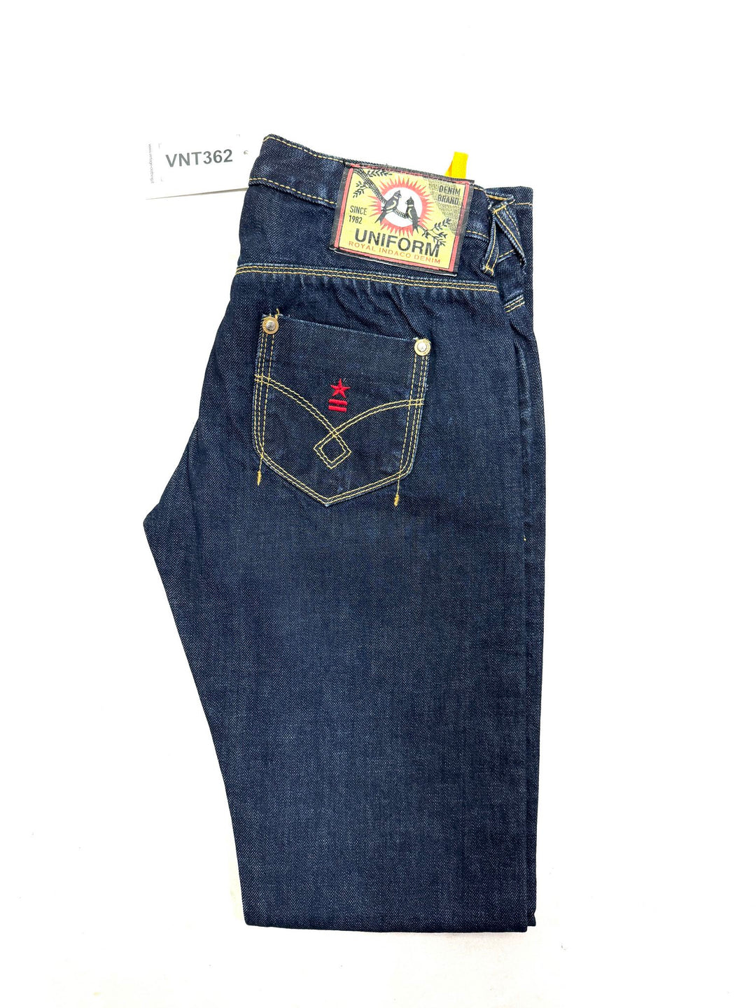 Uniform Gino chic cimosato W27 deadstock selvedge jeans vintage anni 90&