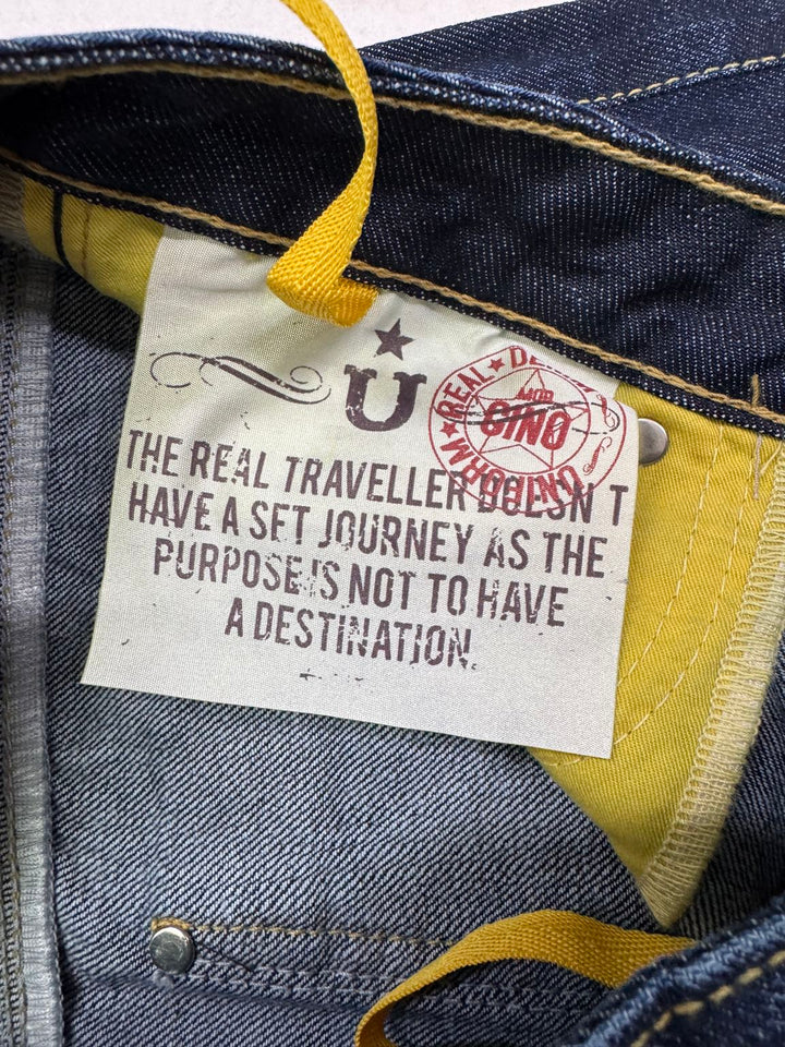 Uniform Gino chic cimosato W27 deadstock selvedge jeans vintage anni 90&