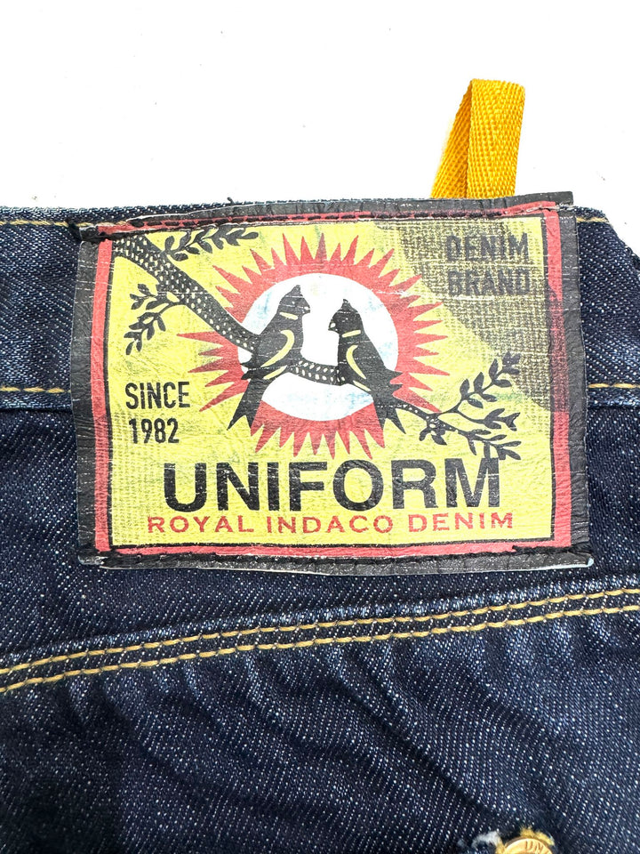 Uniform Gino chic cimosato W27 deadstock selvedge jeans vintage anni 90&