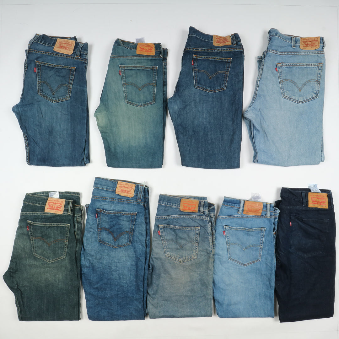 Levi's ZIP fly, Grado A+ B, stock da 33pz Levis jeans Uomo e Donna Denim