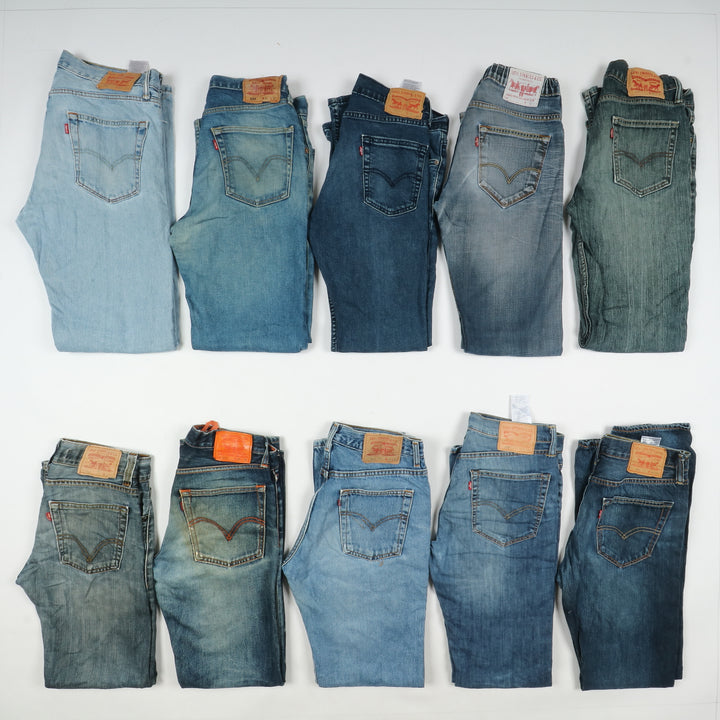 Levi's ZIP fly, Grado A+ B, stock da 33pz Levis Uomo e Donna Denim
