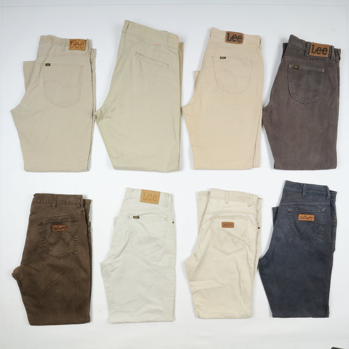 Lee e Wrangler colorati jeans vintage uomo stock da 55pz