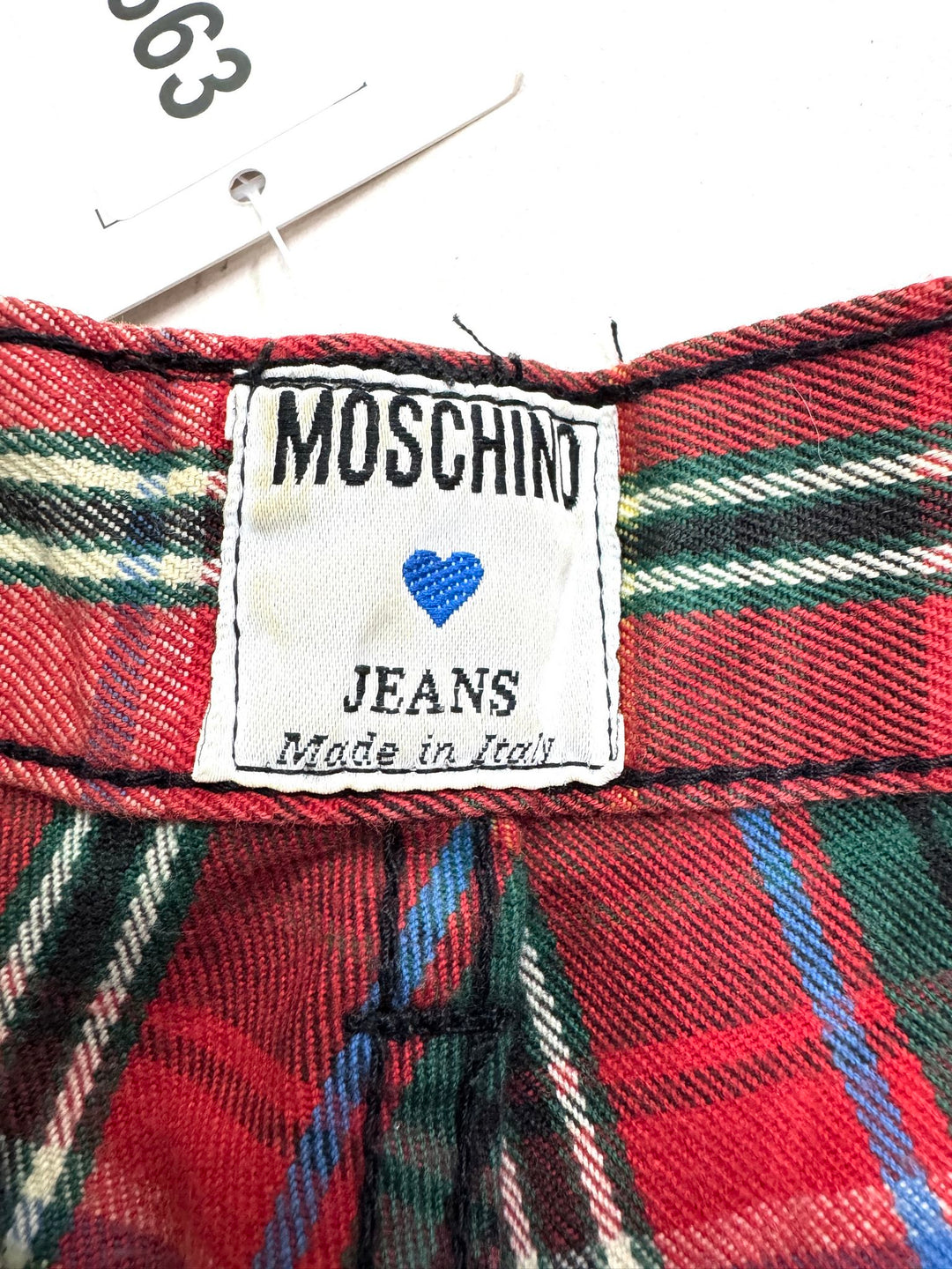 Moschino Made in Italy pantalone a quadri taglia XS anni 90&