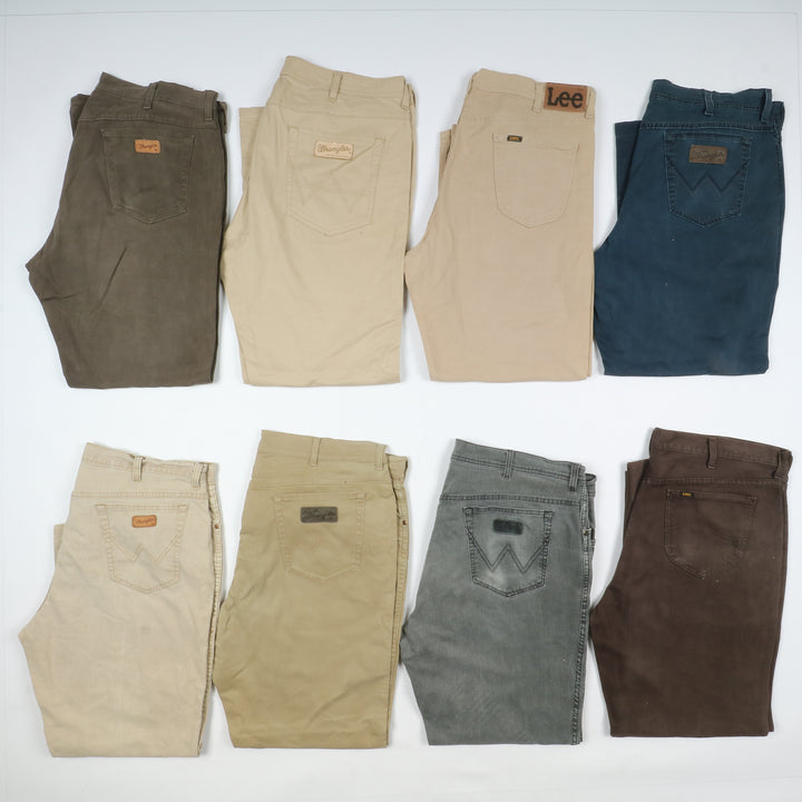 Lee e Wrangler colorati jeans vintage uomo stock da 55pz