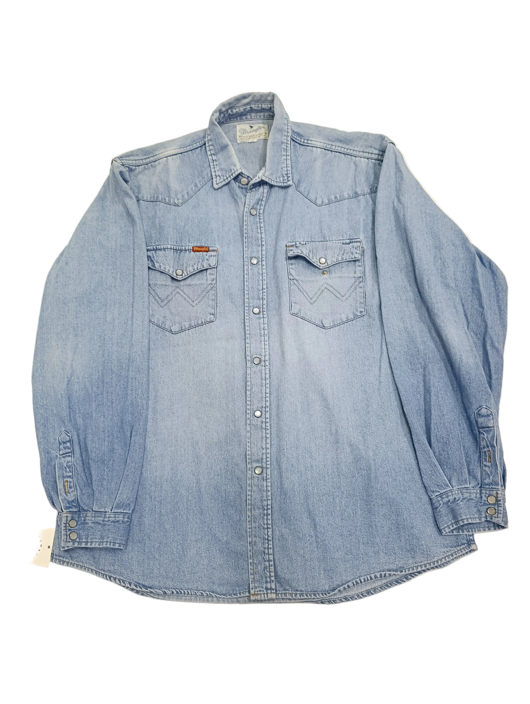 Wrangler blue bell shirt camicia taglia XL denim vintage jeans usato