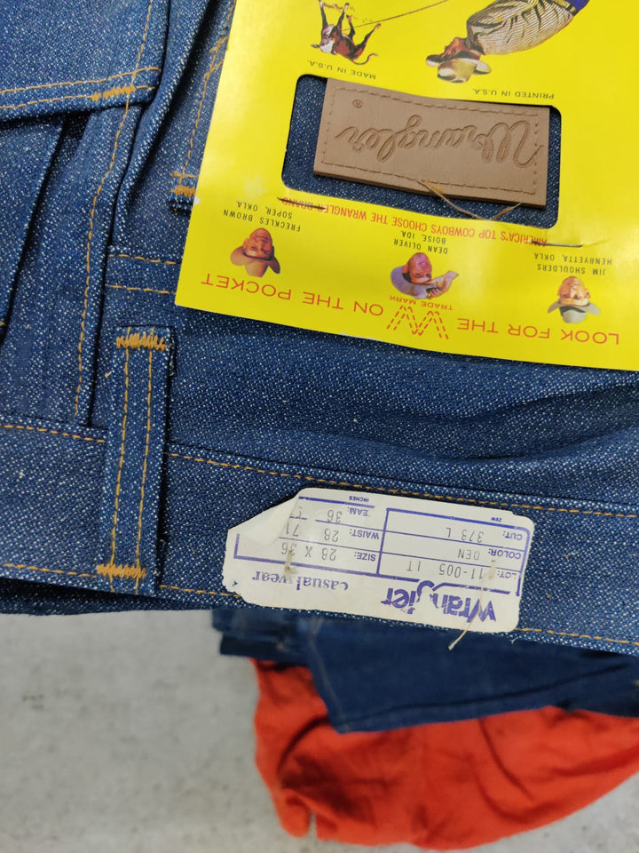 Stock Wrangler e Levi's Bell Buttoms bancale da 594pz denim vintage anni 70 deadstock