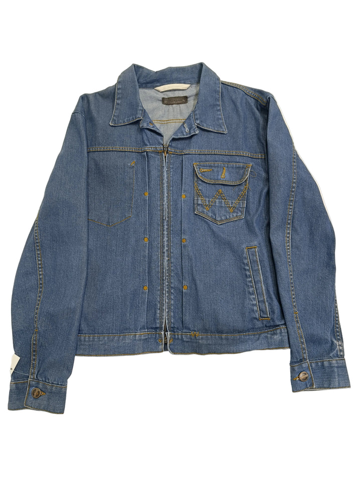 Wrangler replica martingala e soffietti Taglia XL denim vintage jeans usato
