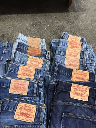 Levi's jeans vintage box da 70 kg per remake - personalizzazioni
