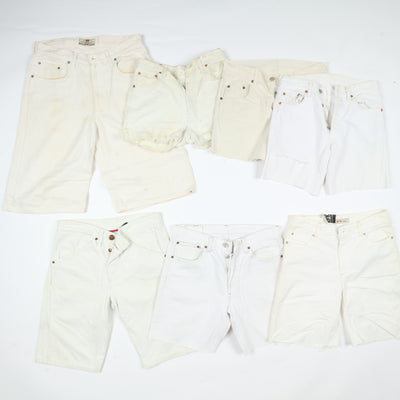 Levi's bianchi short e bermuda jeans vintage uomo donna stock da 35pz Levis