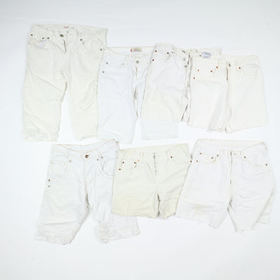 Levi's bianchi short e bermuda jeans vintage uomo donna stock da 35pz Levis